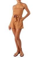 Petal & Pup Christie Strapless Romper Tan at Nordstrom,