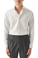 Eton Slim Fit Textured Stretch Twill Dress Shirt Natural at Nordstrom,