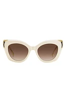 Kate Spade New York marigolds 51mm gradient cat eye sunglasses in Ivory/Brown Gradient at Nordstrom