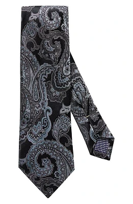 Eton Paisley Silk Tie in Black at Nordstrom, Size Regular