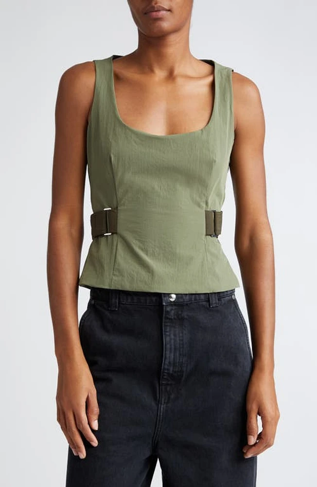 Miaou Leila Sleeveless Side Strap Top Mist at Nordstrom,