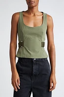 Miaou Leila Sleeveless Side Strap Top Mist at Nordstrom,