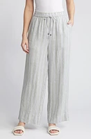 Masai Copenhagen Penla Tie Waist Wide Leg Linen Pants Bog at Nordstrom,