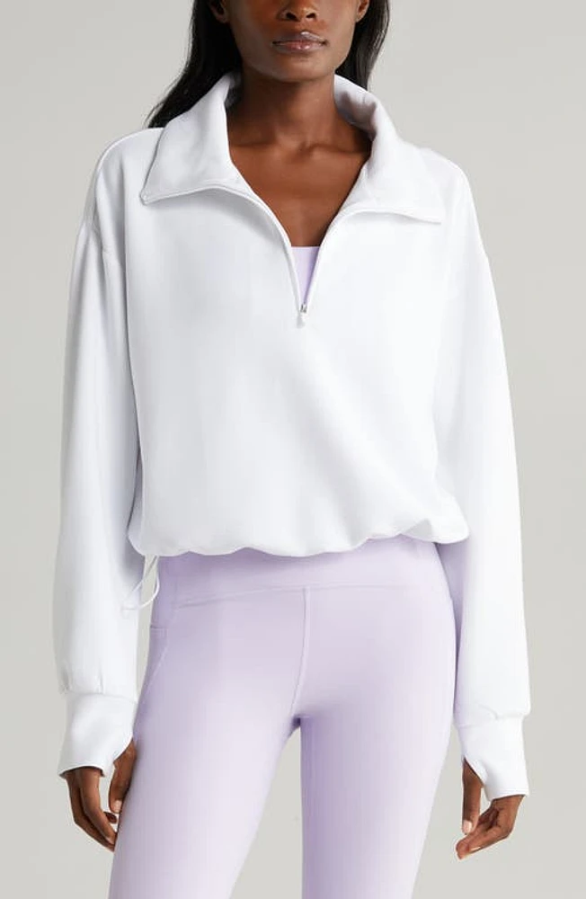 zella Modal Half Zip Pullover White at Nordstrom,