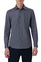 Bugatchi James OoohCotton Dot Print Button-Up Shirt in Navy at Nordstrom, Size Medium