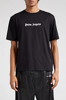 Palm Angels Classic Logo Slim Fit Cotton Graphic T-Shirt Black White at Nordstrom,