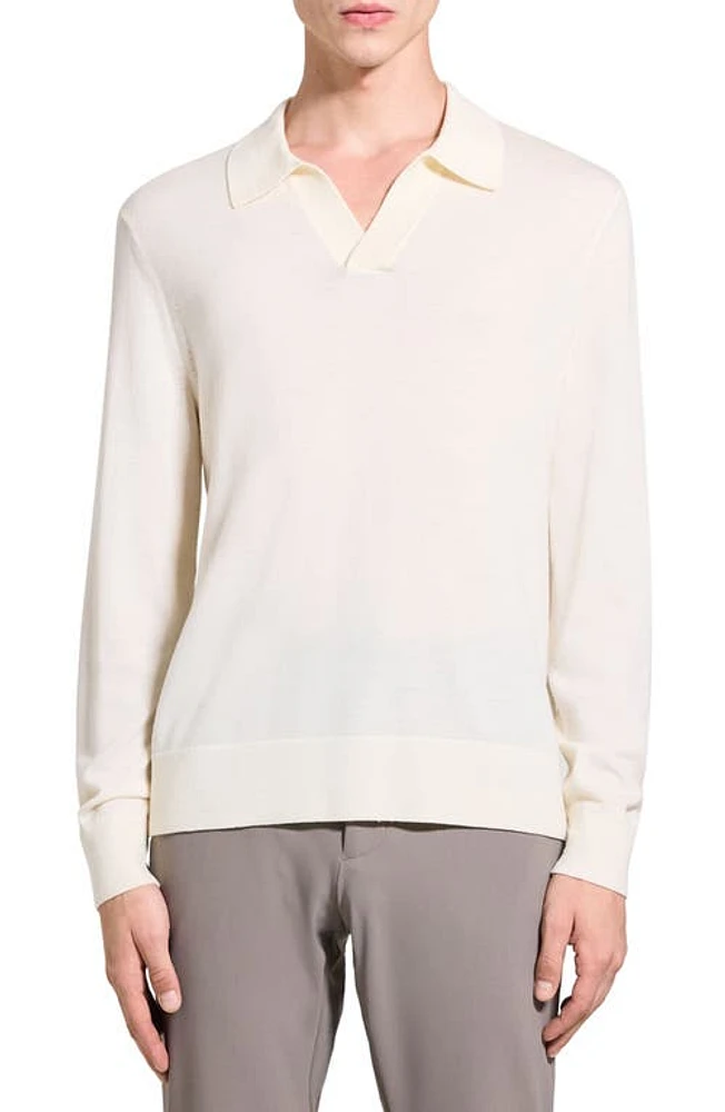 Theory Briody Novo Merino Wool Blend Sweater Ivory at Nordstrom,