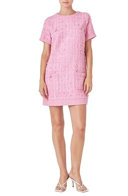 Endless Rose Tweed Shift Dress Pink at Nordstrom,