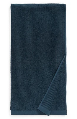 Coyuchi Temescal Organic Cotton Ribbed Bath Essentials in Deep Ocean at Nordstrom, Size Bath Sheet