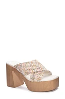 Chinese Laundry Arling Platform Slide Sandal Tan Multi at Nordstrom,