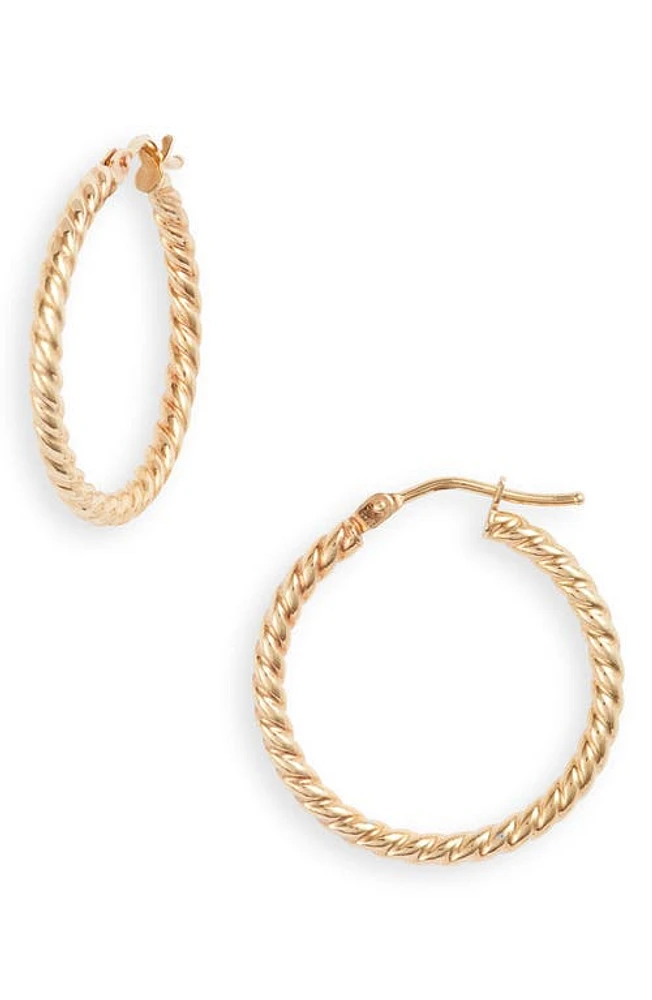 Bony Levy 14K Gold Texture Swirl Hoop Earrings in Yellow Gold at Nordstrom