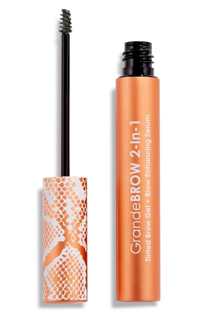 Grande Cosmetics GrandeBROW 2-in-1 Tinted Brow Gel + Brow Enhancing Serum in Taupe at Nordstrom