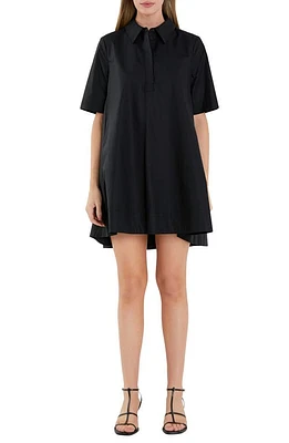 English Factory Trapeze Cotton Shirtdress at Nordstrom,