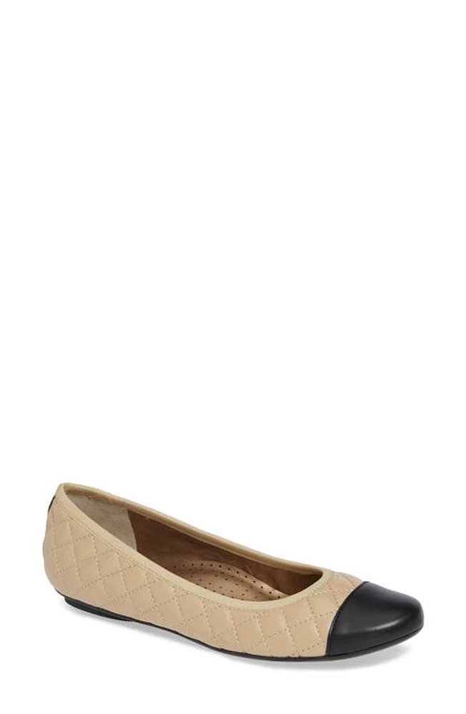 VANELi 'Serene' Flat Pudding/Black Leather at Nordstrom,