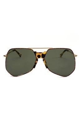 Grey Ant Goste 58mm Aviator Sunglasses in Gold/Green at Nordstrom