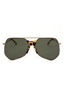 Grey Ant Goste 58mm Aviator Sunglasses in Gold/Green at Nordstrom