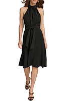 Donna Karan New York Sleeveless A-Line Dress Black at Nordstrom,