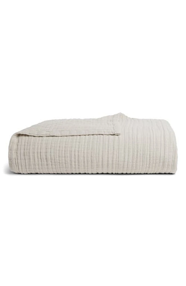 Parachute Cloud Organic Cotton & Linen Gauze Throw Blanket in Bone at Nordstrom