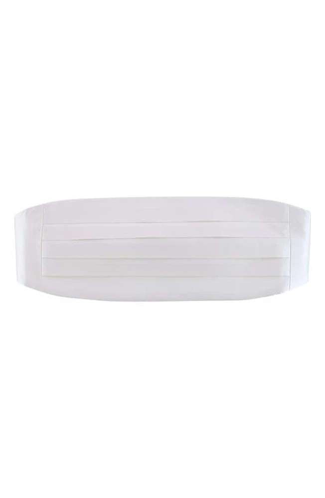 Trafalgar Sutton Solid Silk Cummerbund in Ivory at Nordstrom