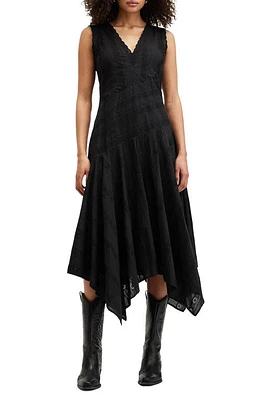 AllSaints Avania Eyelet Embroidery Dress Black at Nordstrom, Us