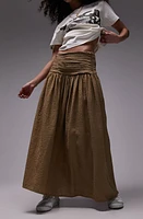 Topshop Ruched Waist Maxi Skirt at Nordstrom