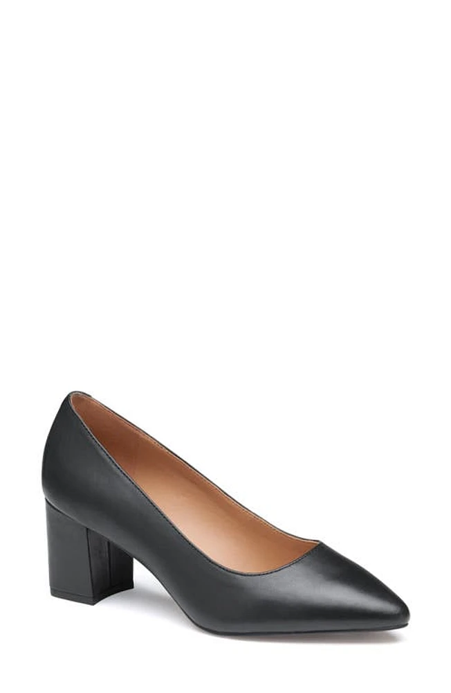 Johnston & Murphy Vicki Block Heel Pump Black Glove at Nordstrom,