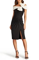 Tadashi Shoji Bow Pleated Crepe Dress at Nordstrom,