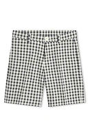 KENZO Kids' Gingham Bermuda Shorts Ecru Grey at Nordstrom, Y