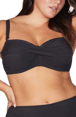 Artesands Aria Botticelli D- & DD-Cup Underwire Bikini Top Black at Nordstrom,