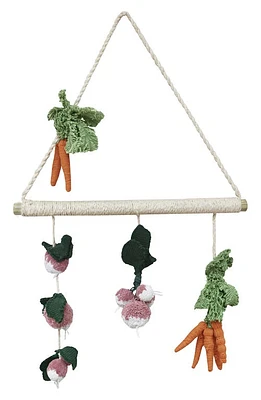 Lorena Canals Kids' Plush Veggies Wall Mobile in Natural Orange Dark Green at Nordstrom