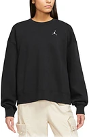 Jordan Brooklyn Fleece Crewneck Sweatshirt in Black at Nordstrom, Size Small