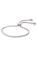 Monica Vinader Stellar Pavé Diamond Mini Bar Bracelet in Silver at Nordstrom