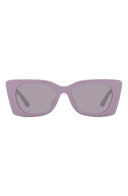 Tory Burch 52mm Irregular Sunglasses in Lavender at Nordstrom