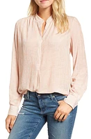 AG Audryn Crinkle Top in Burnt Umber/White at Nordstrom, Size X-Small