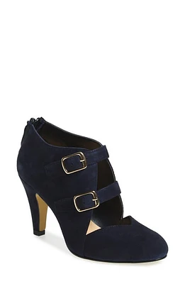 Bella Vita 'Niko' Double Buckle Pump in Navy Suede at Nordstrom, Size 9