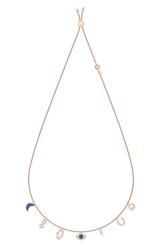 Swarovski Symbolic Charm Necklace in Rose Gold at Nordstrom