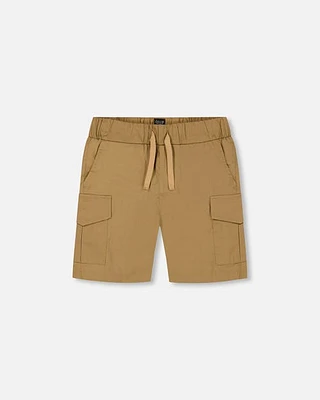 Deux Par Deux Boy's Parachute Cargo Shorts Caramel at Nordstrom