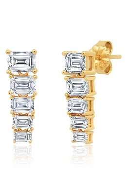 Crislu Opulent Drops Cubic Zirconia Linear Earrings in Gold at Nordstrom