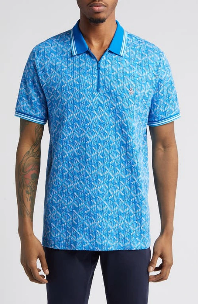 Original Penguin Geometric Jacquard Quarter Zip Polo Skydiver at Nordstrom,