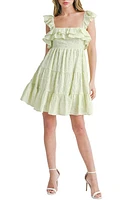 All Favor Tie Back Ruffled Minidress at Nordstrom,