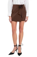 Endless Rose Rosette Faux Wrap Miniskirt at Nordstrom,