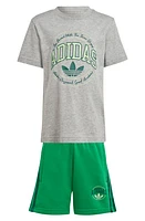 adidas Kids' VRCT Graphic T-Shirt & Shorts Set in Medium Grey Heather at Nordstrom, Size 4T