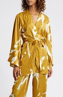 DIARRABLU Gold Suto Lightweight Wrap Jacket at Nordstrom,