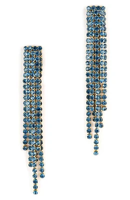 Deepa Gurnani Elisa Crystal Linear Drop Earrings in Blue at Nordstrom