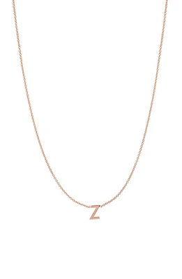 BYCHARI Initial Pendant Necklace in 14K Rose Gold-Z at Nordstrom