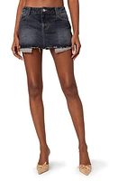 EDIKTED Denim Miniskirt Dark-Gray at Nordstrom,