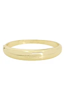 AllSaints Logo Hinged Bangle Bracelet in Gold at Nordstrom