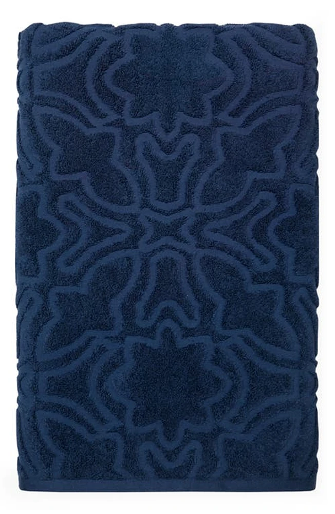 SFERRA Moresco Bath Towel in Navy at Nordstrom