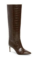 Kurt Geiger London Bickley Quilted Tall Boot in Brown Croc at Nordstrom, Size 5Us