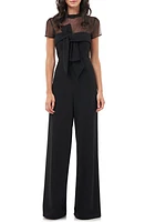 JS Collections Stretch Crepe Jumpsuit Black at Nordstrom,